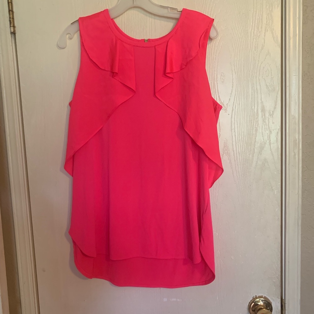 Hot pink leveled blouse
